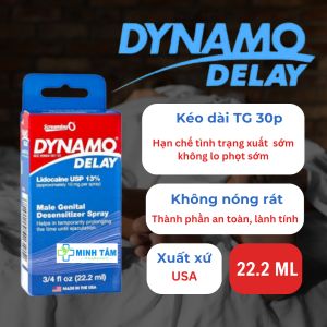 Dynamo Delay Mỹ 22,2ml Chính Hãng - Xịt Chống Xuất Tinh Sớm & Kéo Dài Thời Gian Quan Hệ